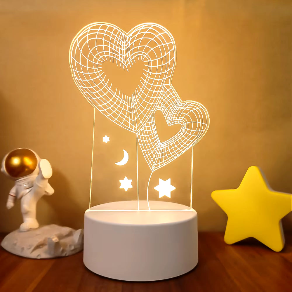 3D LED Lamp Creative 3D LED Night Lights Novelty Illusion Night Lamp 3D Illusion Table Lamp for Home Decorative Light