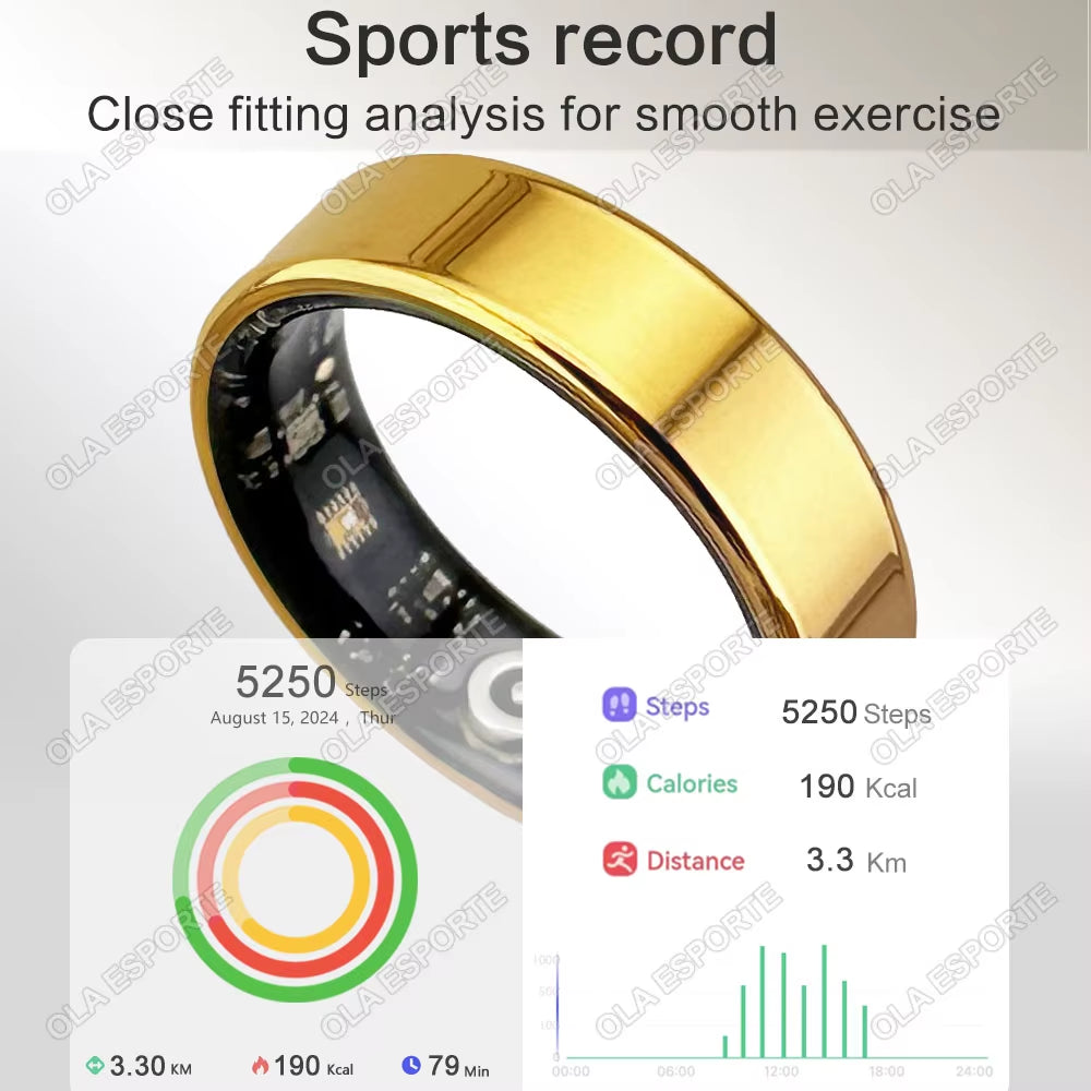Smart Ring Multifunctional Rings Bluetooth Health Monitoring Sleep Monitor Heart Rate Sport IP68 Waterproof Men Women Smart Ring