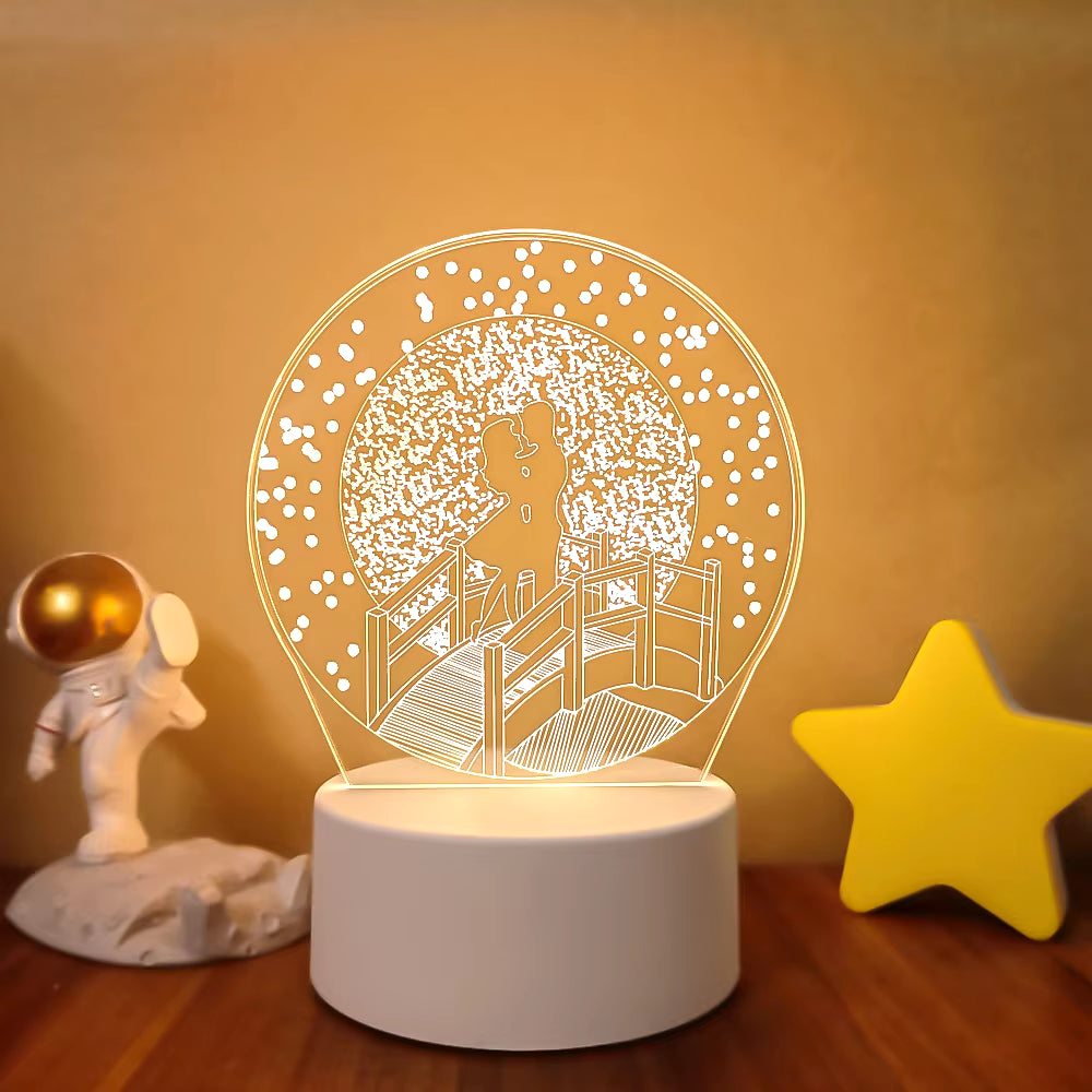 3D LED Lamp Creative 3D LED Night Lights Novelty Illusion Night Lamp 3D Illusion Table Lamp for Home Decorative Light