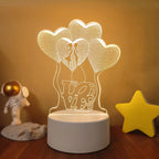 3D LED Lamp Creative 3D LED Night Lights Novelty Illusion Night Lamp 3D Illusion Table Lamp for Home Decorative Light