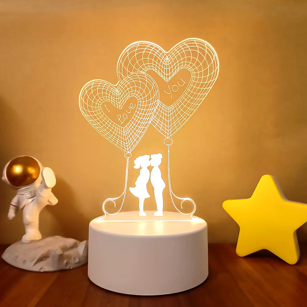 3D LED Lamp Creative 3D LED Night Lights Novelty Illusion Night Lamp 3D Illusion Table Lamp for Home Decorative Light