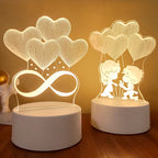 3D LED Lamp Creative 3D LED Night Lights Novelty Illusion Night Lamp 3D Illusion Table Lamp for Home Decorative Light